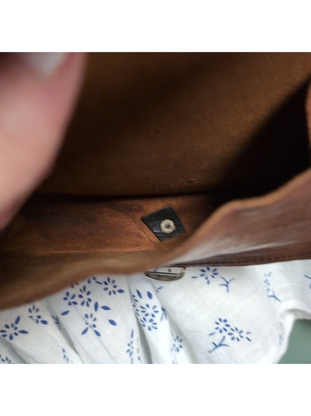 Tooled Mini Leather Vintage Buckled Saddle Bag - Picture 14 of 15